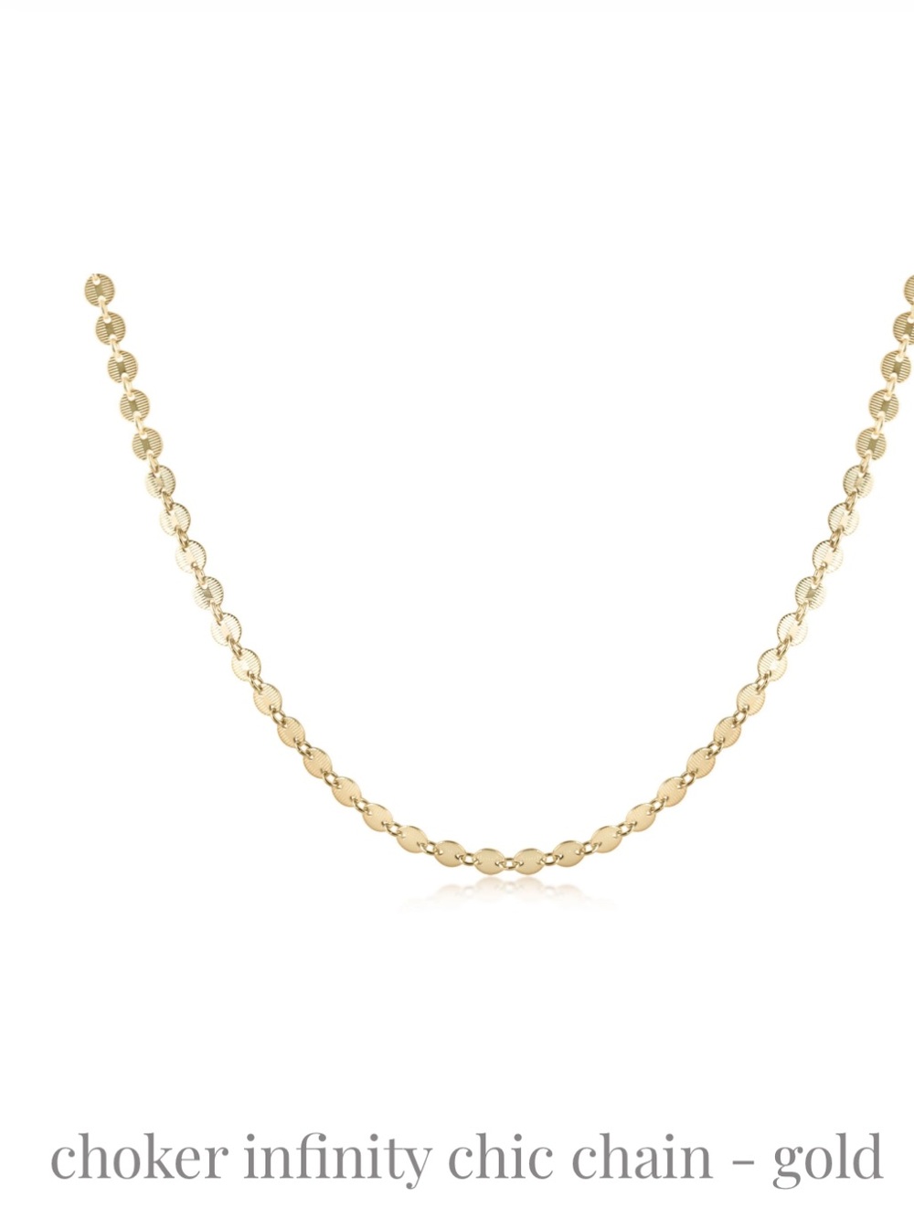 enewton choker infinity chic chain - gold
